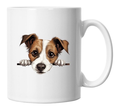 Jack russell mug peeking - russell,