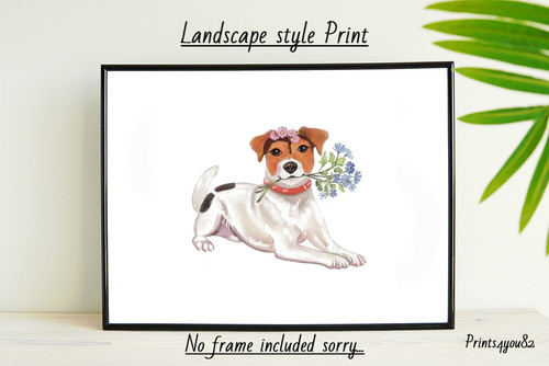 Jack russell pet dog print - jack, a4