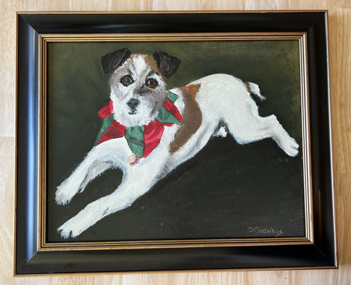 Original oil painting dog - oil, pet