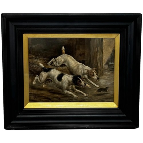 Victorian hunting oil painting - hunting,
