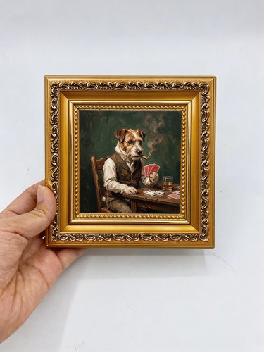 Jack russell cigar poker dog - poker,