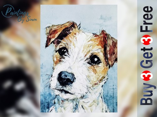 Jack russell terrier 5x7 - russell,