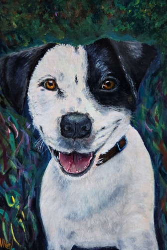 Jack russell terrie acrylic - russell,